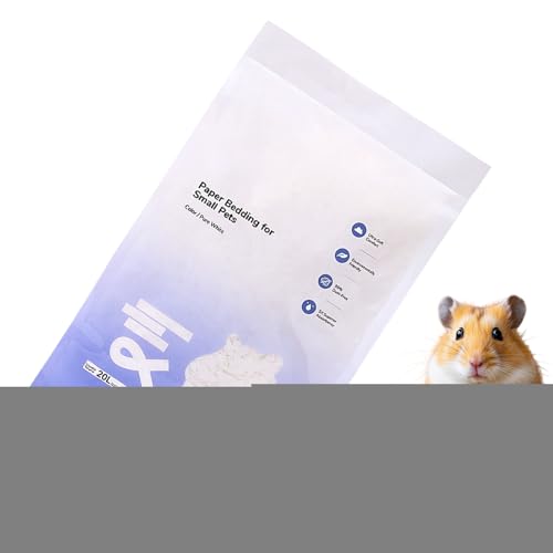 wiroouia Kaninchen Einstreu Für Hasen - Weiches Natürliches Papier Hamsterstreu - Geruchskontrolle Wasseraufnahme Für Hamster Kaninchen Zubehör von wiroouia