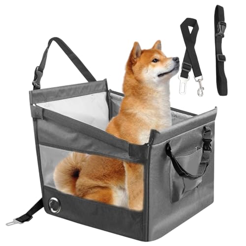 wiroouia Tierwagensitz, Autositz für Hunde | Haustier -Autositzbett - Kätzchen Booster Carses Waterd für LKW -Fahrzeug, Auto -Rucksack Kätzchen Bettkissen atmungsaktiv von wiroouia