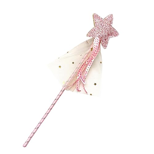 wisoolkic Cat Teaser Leder Glitter Schönes Weihnachtskostüm Mädchen Zauberstab Geburtstagsbevorzugungen Haustierbedarf Modischer Angel Stick, Rosa von wisoolkic