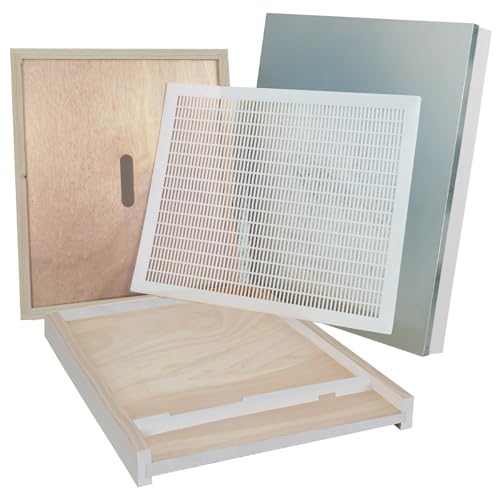 10 Rahmen Langstroth Bienenstock Kit bemalt, 5er Set beinhaltet Bienenstock Teleskop Top Abdeckung, Kunststoff Queen Excluder, Innenabdeckung, Eingang Reduzierstück, Massive Bodenplatte für Imkerei 10 Rahmen Langstroth Bienenstock Kit bemalt, 5er Set beinhaltet Bienenstock Teleskop Top Abdeckung, Kunststoff Queen Excluder, Innenabdeckung, Eingang Reduzierstück, Massive Bodenplatte für Imkerei von witbee