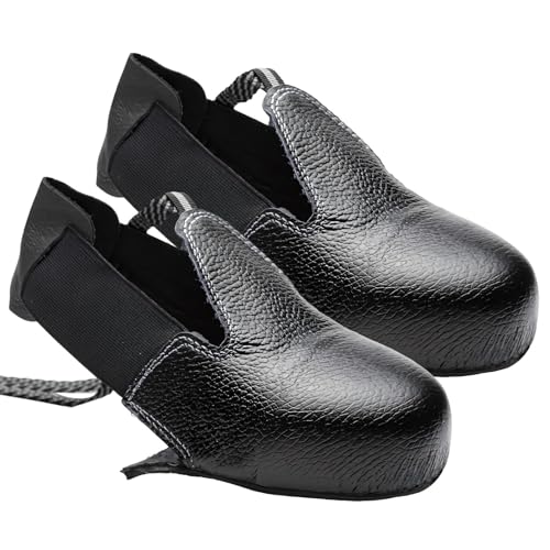 Cougar Paws Metall-Dachdecker-Arbeitsstiefel, Stahl- und Leder-Schutzschuhe, stoßfest, verschleißfest, passend für Schuhgrößen 36-46 von wkao
