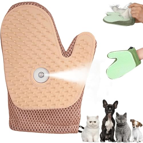 Haustierpflege-Sprühhandschuhe, Haustier-All-in-One-Pflege-Sprühhandschuhe, Multifunktions-Haarentfernungsbürste mit antistatischem Silikonkopf, Tierhaarentfernung auf Möbeln, Sofa, Kleidung(Pink) Haustierpflege-Sprühhandschuhe, Haustier-All-in-One-Pflege-Sprühhandschuhe, Multifunktions-Haarentfernungsbürste mit antistatischem Silikonkopf, Tierhaarentfernung auf Möbeln, Sofa, Kleidung(Pink) von wodjcks