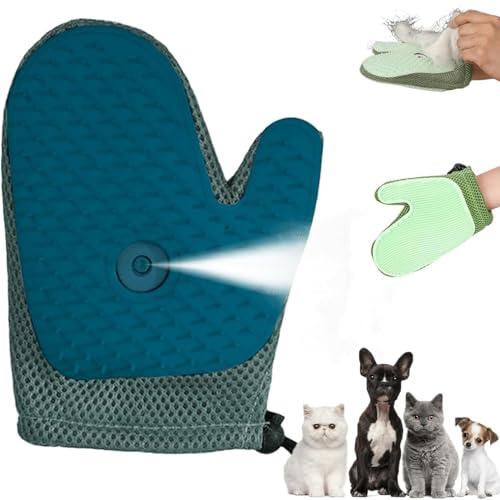 Haustierpflege-Sprühhandschuhe, Haustier-All-in-One-Pflege-Sprühhandschuhe, Multifunktions-Haarentfernungsbürste mit antistatischem Silikonkopf, Tierhaarentfernung auf Möbeln, Sofa, Kleidung(Blue) Haustierpflege-Sprühhandschuhe, Haustier-All-in-One-Pflege-Sprühhandschuhe, Multifunktions-Haarentfernungsbürste mit antistatischem Silikonkopf, Tierhaarentfernung auf Möbeln, Sofa, Kleidung(Blue) von wodjcks