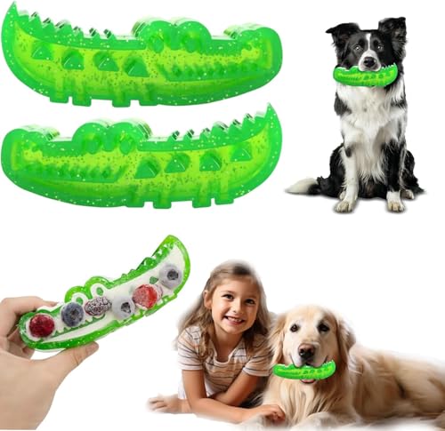 Krokodil zum Kauen und Apportieren, süßes Kauspielzeug, Alligator-Leckerli-Spender, von Hunden für große, mittelgroße und kleine Hunde, Zahnreinigung, beschäftigt sie, keine Langeweile mehr(Large*2) Krokodil zum Kauen und Apportieren, süßes Kauspielzeug, Alligator-Leckerli-Spender, von Hunden für große, mittelgroße und kleine Hunde, Zahnreinigung, beschäftigt sie, keine Langeweile mehr(Large*2) von wodjcks