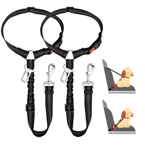 2 PCS Verstellbarer Anschnallgurt Hund Auto kopfstütze, Sicherheitsgeschirr Hund, Hunde Sicherheitsgurt für Kleine Hunde 2 PCS Verstellbarer Anschnallgurt Hund Auto kopfstütze, Sicherheitsgeschirr Hund, Hunde Sicherheitsgurt für Kleine Hunde von worahroe