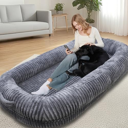 wowohpet Hundebett für Erwachsene, 177,8 x 96,5 x 25,4 cm, großes Haustierbett, orthopädisches, waschbares Cord-Hundebett mit Memory-Schaum, Dunkelgrau wowohpet Hundebett für Erwachsene, 177,8 x 96,5 x 25,4 cm, großes Haustierbett, orthopädisches, waschbares Cord-Hundebett mit Memory-Schaum, Dunkelgrau von wowohpet