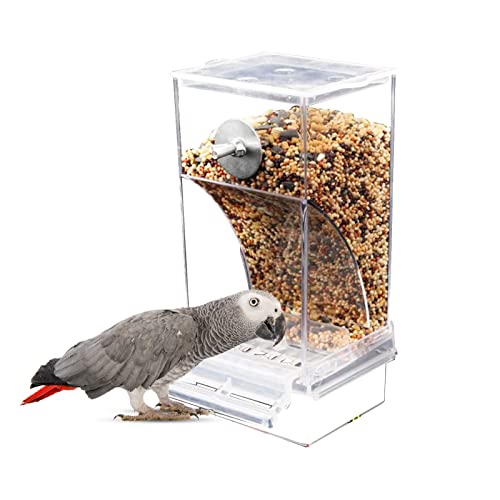 No Bird Feeders – Automatischer -Futterspender - Acryl-Samen-Nahrungsmittelbehälter, Käfigzubehör Für Kleine Und Mittlere Sittiche Nymphensittiche von woyufen