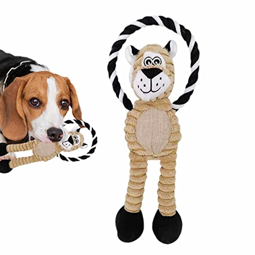 woyufen Hundespielzeug aus Seil | Spielzeug für Haustiere für Zahnkauen – Plüschspielzeug für Hunde aus Seil, Spielzeug für Welpen mit BB-Ohrhörer zum Zahnen, Spielzeug von woyufen