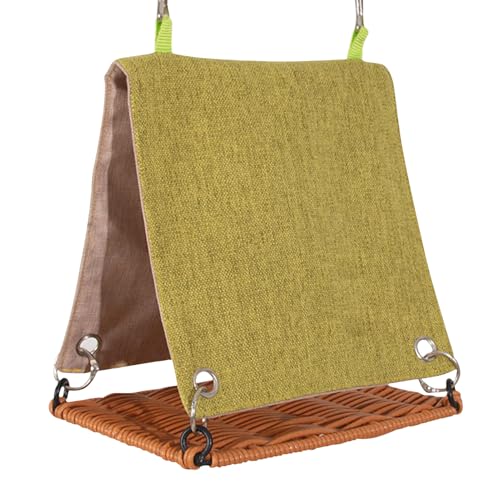 Vogelhängematte hängende Käfig - Kratzfeste Vögel Haus | Imitieren Sie Rattan Swing, Käfige Accessoire für Lovebirds Shot -Cockatiels -Wellensittiche von wqibq