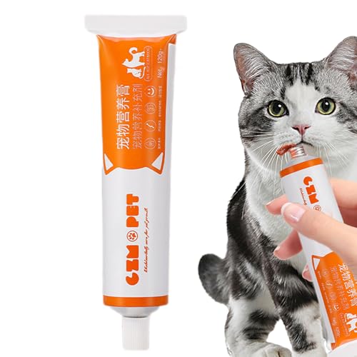 wqibq Haarball Relief für Katzen, Haarballpaste für Katzen - 120g Natural Healthy Cat Hairball Relief,Nicht reizende Gesundheitsversorgung für die Pflege von Trainingsausgabenspielzeiten von wqibq