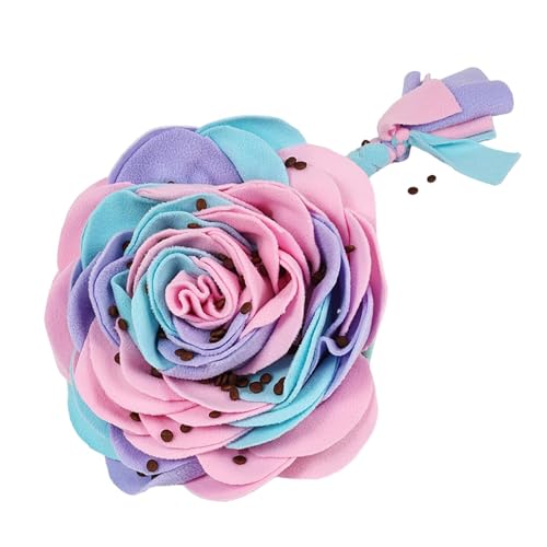 wqibq Hund Snuffle Matte, Snuffle Matte - Rose Blumenhund -Lebensmittel -Spender langsamer Feeder | Interaktives Fütterungsspielspielzeug, Haustierschnüffel -Pad für Trainingsfutterfähigkeiten von wqibq