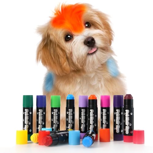 wqibq Hundefarben, Haarfarbe Für Hunde & Tiere, Abwaschbare Ungiftige Farbe Für Kreative Gestaltung Von Hunden, Katzen, Pferden & Tieren von wqibq