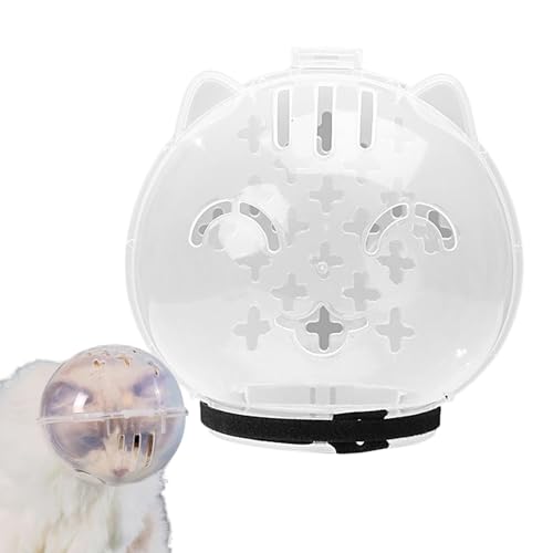 wqibq Katzenhelm für die Pflege, Katzen transparente Mündung | Transparente Mündung zum Vorbeugen - Wache, um beißen zu kauen, Haustierwerkzeuge zu rasieren, verstellbare, atmungsaktive Löcher für von wqibq