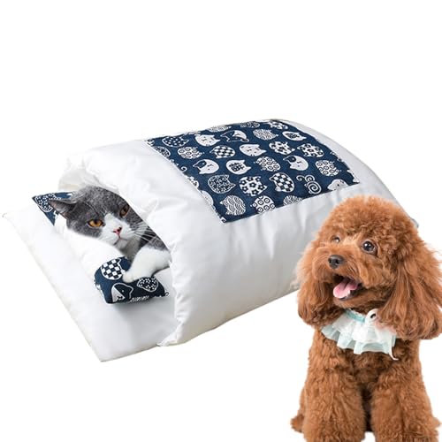 wqibq Katzenschlafsack, Katzenkuschelsack, Abnehmbare und waschbare Schlafzone-Kuschelhöhle,Keine Verformung Haustierbett für Welpen und Kätzchen im Innenbereich mit kissenwärmendem, gemütlichem Bett wqibq Katzenschlafsack, Katzenkuschelsack, Abnehmbare und waschbare Schlafzone-Kuschelhöhle,Keine Verformung Haustierbett für Welpen und Kätzchen im Innenbereich mit kissenwärmendem, gemütlichem Bett von wqibq