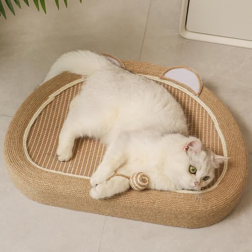 wqibq Kratzbrett für Katzen, Sisal Kratzbrett in Form einer Maus mit Ballspielzeug, Kratzbett für Katzen, Kratzbrett für Katzen für aktives Spiel, Möbelschutz wqibq Kratzbrett für Katzen, Sisal Kratzbrett in Form einer Maus mit Ballspielzeug, Kratzbett für Katzen, Kratzbrett für Katzen für aktives Spiel, Möbelschutz von wqibq