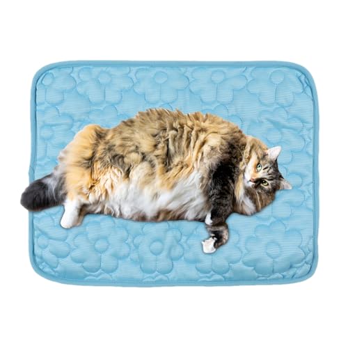 wqibq Kühlmatte für Katzen, Sommer-Haustiermatte - Sommereis-Stoffmatte, Haustierunterlage zum Kühlen | Haustier-Schlafdecke für drinnen und draußen, für kleine und mittelgroße Hunde, für Balkon, von wqibq