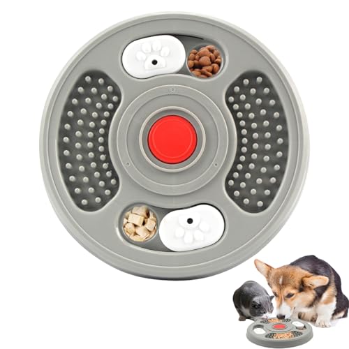 wqibq Langsame Feeder Hundeschalen, Hund Slow Feeder Bowl - Hundeschale zum langsamen Essen - Erhöhte interaktive Verschüttungsbeweis Nonslip Futtersuche behandeln Spender mental von wqibq