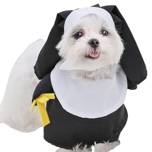 wqibq Lustige Hundekostüme, Katzen-Nonnenkostüm, Lustige Haustier-Halloween-Kleidung, Haustier-Cosplay-Kostüme, Zubehör, Foto-Requisiten, Cosplay-Bekleidung für die meisten Katzen wqibq Lustige Hundekostüme, Katzen-Nonnenkostüm, Lustige Haustier-Halloween-Kleidung, Haustier-Cosplay-Kostüme, Zubehör, Foto-Requisiten, Cosplay-Bekleidung für die meisten Katzen von wqibq