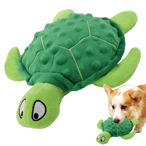 wqibq Quietschendes Meeresschildkröten-Plüsch-Hundespielzeug, Quietschendes Kauspielzeug, Meeresschildkröten-Plüsch-Quietschspielzeug für Hunde, Beißspielzeug für Hunde, wqibq Quietschendes Meeresschildkröten-Plüsch-Hundespielzeug, Quietschendes Kauspielzeug, Meeresschildkröten-Plüsch-Quietschspielzeug für Hunde, Beißspielzeug für Hunde, von wqibq