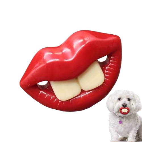 wqibq Silikon -Schnuller für Hunde, Hunde Schnuller für kleines Haustier | Lustige rote Lippen Schnuller Silikon Spielzeug - Zahnen beruhigend Haustier teether weiche Mundgesundheit für kleinen von wqibq
