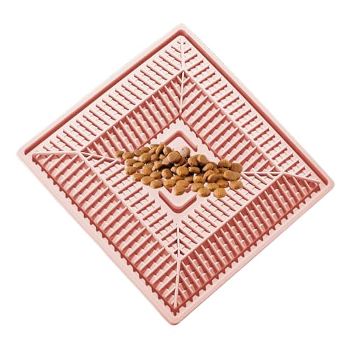 wqibq Slow Feeder | Interaktives Intelligenzspielzeug für Katzen - Rutschfester Silikon Futterteppich Für Kätzchen Drinnen & Draussen Mit Interaktivem Design von wqibq