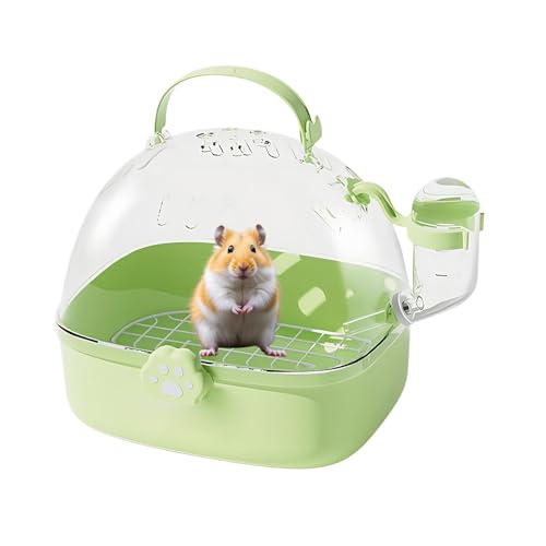 wqibq Vogel Reise Transportbox | PVC Kleintierbox mit Trinkflasche | Geräumige Tragutensilien für Haustiervögel | Für Chinchillas, Aras, Conures, Nymphensittiche, Spatzen, Igel, Wellensittiche, von wqibq