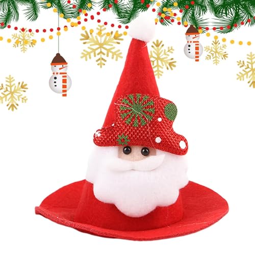 wqibq Weihnachts-Hundemütze, Weihnachtsmütze für Hund - Weihnachtsmütze Weihnachtsmützen - Cosplay-Kostüm-Zubehör, spitzer Hut, Foto-Requisiten, Hundehut für kleine, mittelgroße und große Katzen, von wqibq