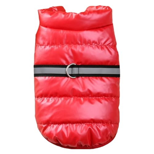 wqibq Winterkleidung für kleine Hunde, Winterjacke für kleine Hunde | Warmer Hundemantel mit reflektierenden Streifen und integriertem Loch für das Geschirr,Haustierbekleidung für kaltes Wetter, von wqibq
