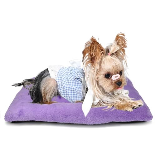 Extra kleines Hundebett für Kisten, 18 superweiches Plüsch-Haustierbett für Hunde, Welpen, Katzen und Kaninchen, Violett Extra kleines Hundebett für Kisten, 18 superweiches Plüsch-Haustierbett für Hunde, Welpen, Katzen und Kaninchen, Violett von wrkfree