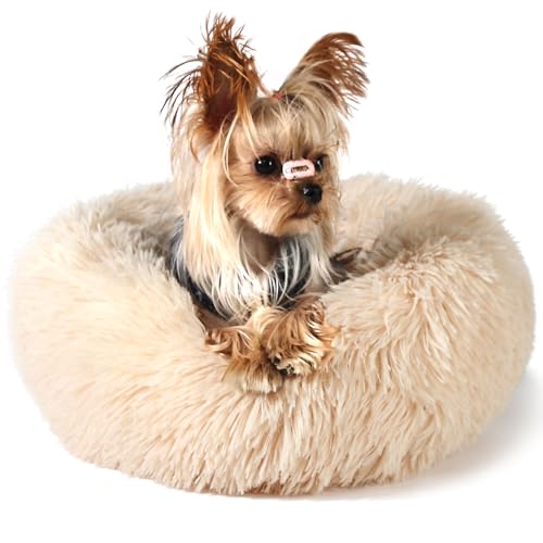 Hundebett, waschbar, flauschiges Hundebett für kleine Hunde, 38,1 cm, Donut-Form, weich, beruhigend, Anti-Angst, rund, passend für bis zu 2,3 kg, warmes und bequemes Haustierbett für Welpen, Hunde, Hundebett, waschbar, flauschiges Hundebett für kleine Hunde, 38,1 cm, Donut-Form, weich, beruhigend, Anti-Angst, rund, passend für bis zu 2,3 kg, warmes und bequemes Haustierbett für Welpen, Hunde, von wrkfree