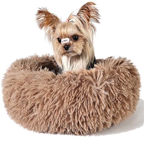 Kleines Hundebett, flauschig, waschbar, Donut, rutschfest, 40 cm Kleines Hundebett, flauschig, waschbar, Donut, rutschfest, 40 cm von wrkfree