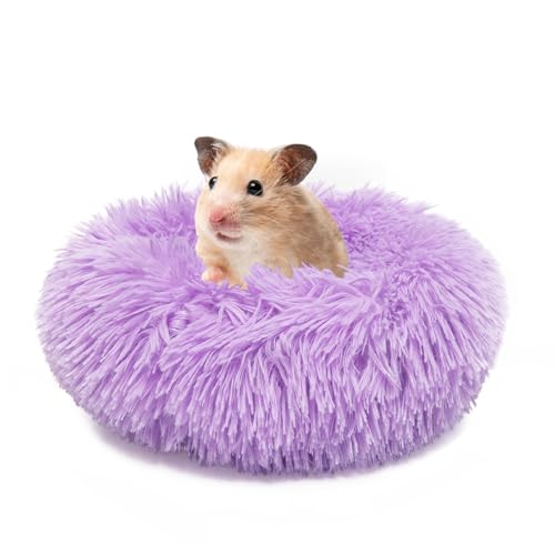 wrkfree Chinchilla-Bett für Käfige, flauschig, rund, für Kleintiere, waschbar, rutschfest, 30 cm, Violett wrkfree Chinchilla-Bett für Käfige, flauschig, rund, für Kleintiere, waschbar, rutschfest, 30 cm, Violett von wrkfree
