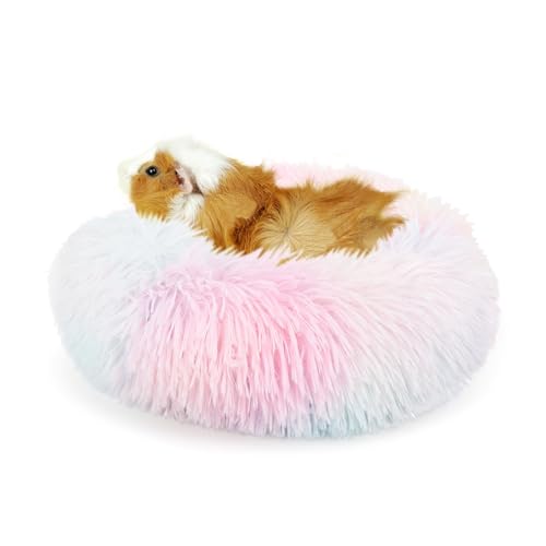 wrkfree Meerschweinchenbett für Käfig, Plüsch, beruhigendes Versteck, warmes Kaninchenbett für Hamster, Igel, Frettchen, Zwergkaninchen und andere Kleintiere, 30 cm, Regenbogen wrkfree Meerschweinchenbett für Käfig, Plüsch, beruhigendes Versteck, warmes Kaninchenbett für Hamster, Igel, Frettchen, Zwergkaninchen und andere Kleintiere, 30 cm, Regenbogen von wrkfree