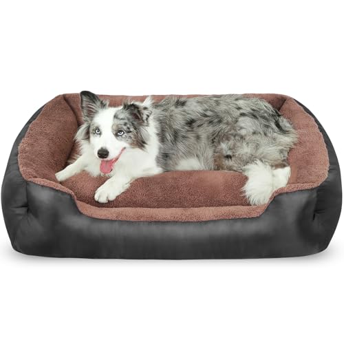 wrturisk Großes Hundebett Waschbar, Orthopädisches XXL Hundebett Weiches und Komfort Haustierbett für Große Hunde, Rutschfeste Unterseite, Schwarz wrturisk Großes Hundebett Waschbar, Orthopädisches XXL Hundebett Weiches und Komfort Haustierbett für Große Hunde, Rutschfeste Unterseite, Schwarz von wrturisk