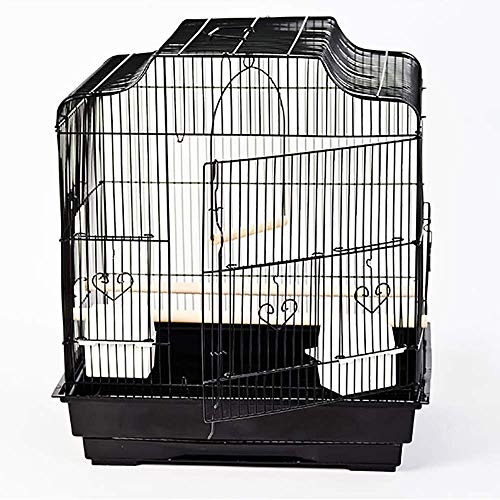 Großer Metall Schmiedeeisen Vogelkäfig Papagei Vogelkäfig Starling Drossel Schwarze Pfingstrose und Weißaugen Zuchtkäfig Geeignet für Innen (A) von wsdhswhdhsdsds