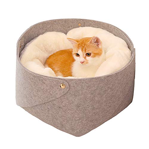 Hundehütte für kleine Hunde, Teddybär, Katzenstreu, tiefer Schlaf, warm, Winter, 28 cm, 28 cm, 23 cm von wsdhswhdhsdsds