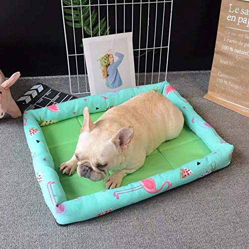 Hundematte, doppelseitiges Sommernest, kleine und mittelgroße Hunde, universal, bissfest, Oxford-Stoff, Haustiernest, Grün, 51368 cm von wsdhswhdhsdsds