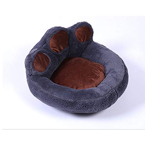 Niedliches knöchelförmiges Haustier-Hundehaus, trendig, abnehmbar, kurzes Plüsch-Nest, Outdoor, modisches Hundezubehör (schwarz, mittel) von wsdhswhdhsdsds