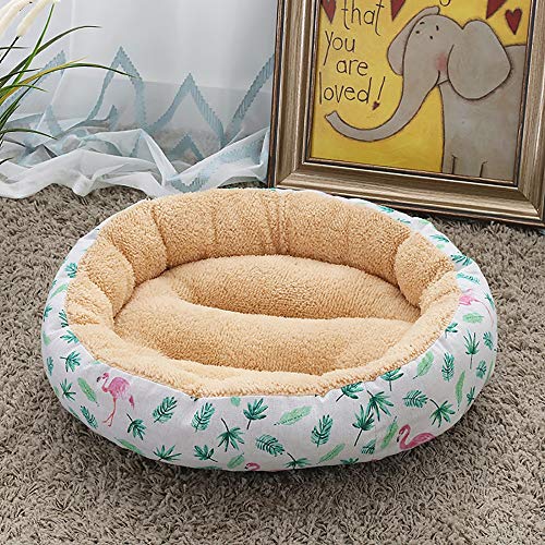 Pet Supplies Beige/Blätter + Flamingo Simple Fashion Zwinger Katzenstreu Kleine Mittlere Hunde Haustier Hund Pad 50 50 14 cm von wsdhswhdhsdsds