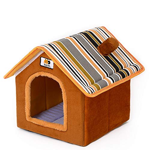 Summer Pet Waschbare Hundehütte Katzenstreu Haustiernest Zimmer Haustierbedarf (Braun, Klein) von wsdhswhdhsdsds