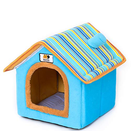 Summer Pet Waschbare Hundehütte Katzenstreu Haustiernest Zimmer Haustierbedarf (blau, groß) von wsdhswhdhsdsds