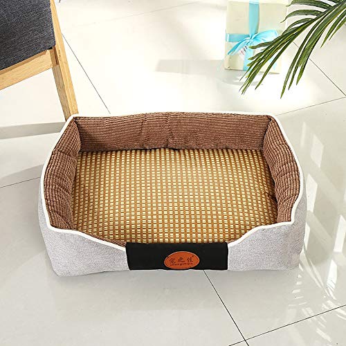 Vollständig zerlegte Hundehütte aus Sackleinen und Kordsamt, komprimierter Schwamm, Sommermatte, Hundehütte, Winter, warm, Größe L von wsdhswhdhsdsds