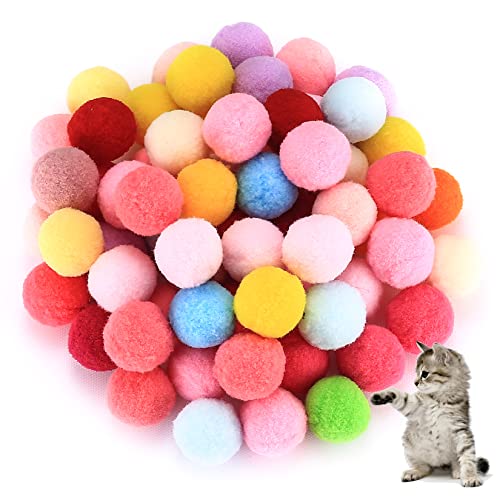 wugongshan 100 Stück Katze Spielzeug Bälle, Bunte Katzenspielzeug Bälles, Weiche Kätzchen Pompon Plüsch Kätzchen Haustier Spielzeug Bälle wugongshan 100 Stück Katze Spielzeug Bälle, Bunte Katzenspielzeug Bälles, Weiche Kätzchen Pompon Plüsch Kätzchen Haustier Spielzeug Bälle von wugongshan