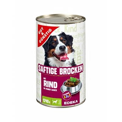 Gut & Günstig Hundefutter Saftige Brocken mit Rind 1240g von Gut & Günstig