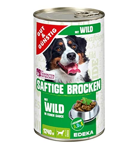 Gut & Günstig Hundefutter Saftige Brocken mit Wild 1240g von x. x.