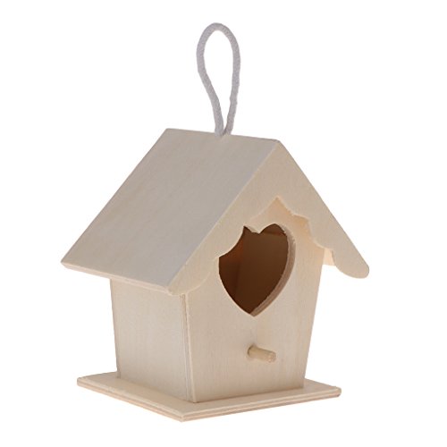 Vogelhaus Aus Holz Für Draußen Zum Bemalen Vogelnistkasten Handgefertigtes Vogelhaus Mit Sitzstange Für Kleine Vögel Gartendekoration Vogelhaus Zum Nisten von xbiez