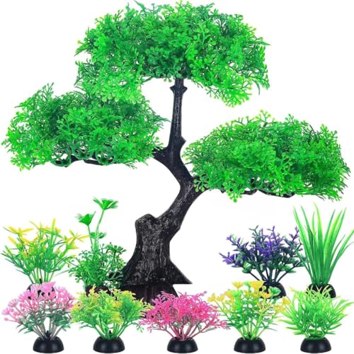 xbiez 10 Stück Pflanzenblätter für Aquarien, Dekoration, schönes Aussehen, künstliche Pflanzenblätter, mehrfarbig xbiez 10 Stück Pflanzenblätter für Aquarien, Dekoration, schönes Aussehen, künstliche Pflanzenblätter, mehrfarbig von xbiez