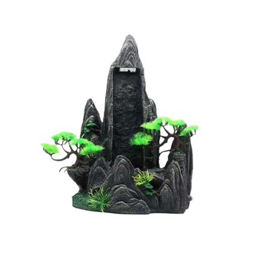 xbiez Aquarium-Dekoration, Felsen, Landschaftsbau, Kunstharz, Kunsthandwerk mit dynamischem Wasserfall für Garnelen, Fische, Verstecke von xbiez