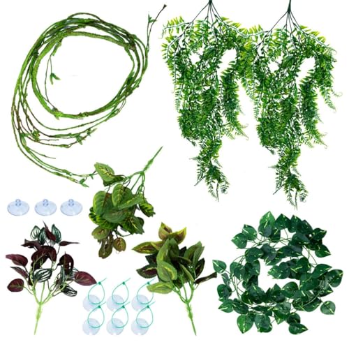 xbiez Aquarium Reptilien Kletterrebe Terrarium Pflanze Aquarium Dekoration Terrarium für Eidechsen Schlange xbiez Aquarium Reptilien Kletterrebe Terrarium Pflanze Aquarium Dekoration Terrarium für Eidechsen Schlange von xbiez