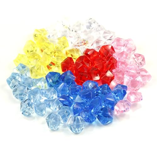 xbiez Bunte Aquarium-Substrate, Vasenfüllsteine, Acryl, für Tischstreuung, Dekoration, Aquarium, Garten, 200 Stück von xbiez